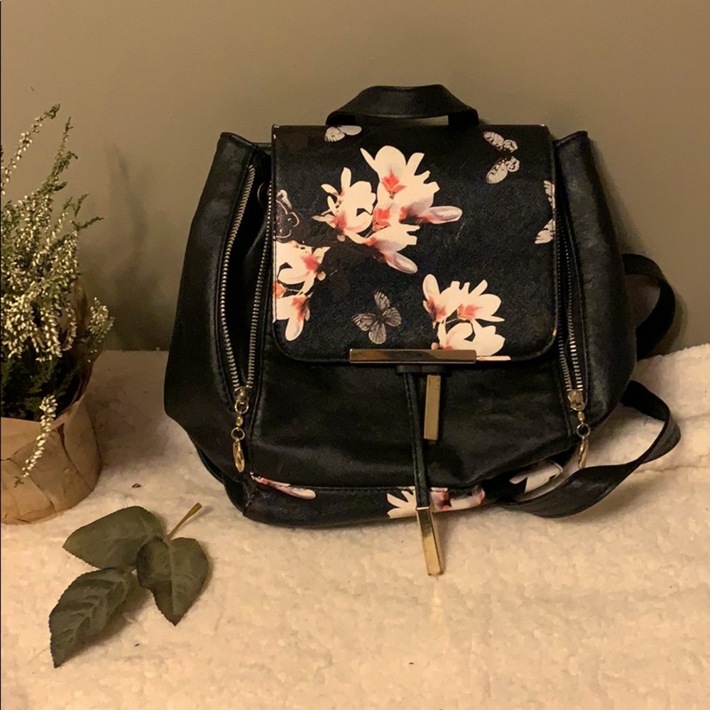 Imitation leather small fashion backpack